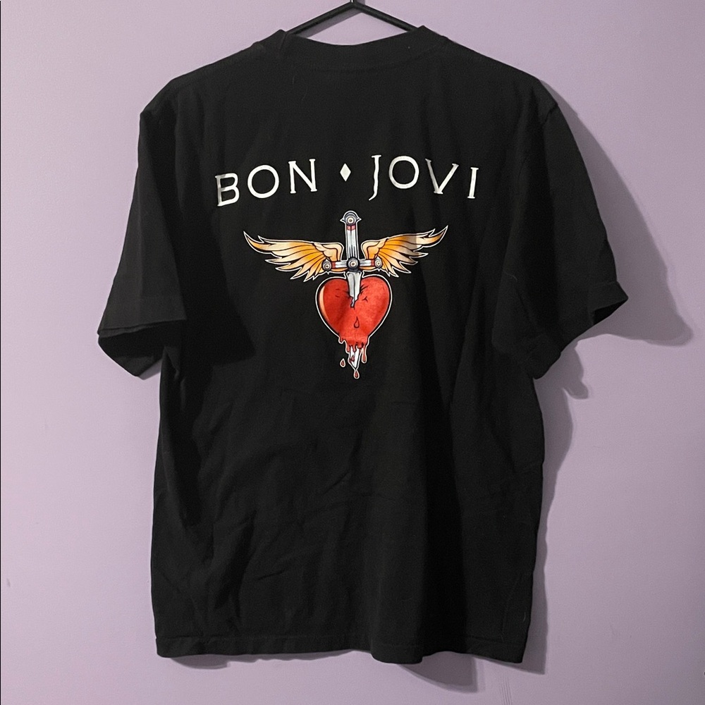 Bon Jovi Black Graphic Concert T-Shirt - Picture 2 of 4